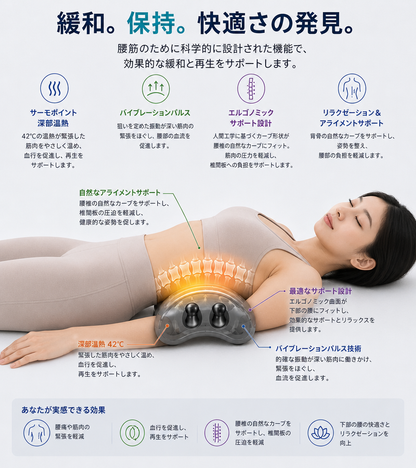 3-in-1 背中マッサージクッション