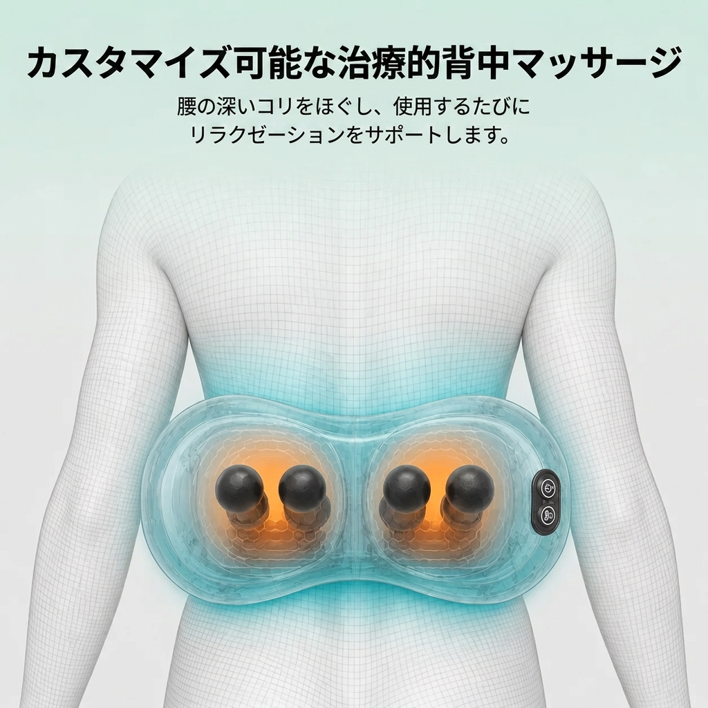 3-in-1 背中マッサージクッション
