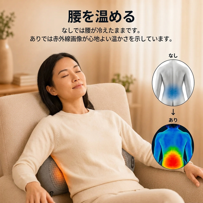 3-in-1 背中マッサージクッション