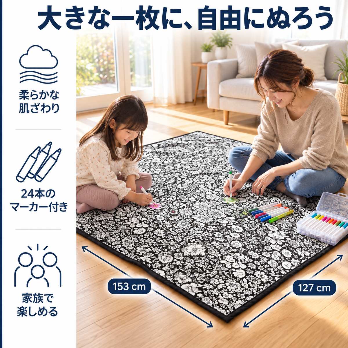 ニョラ ぬりえブランケット